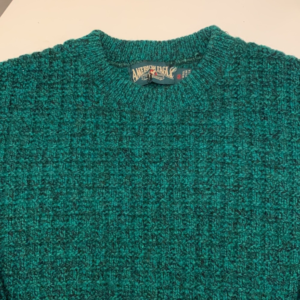 Vintage American Eagle wool sweater made in the USA size medium